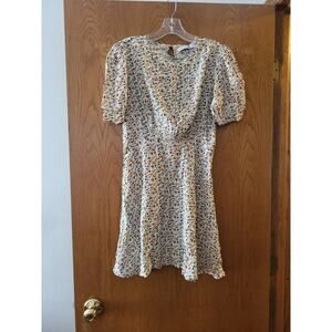 Faithfull The Brand Size Small Sidonie Aurelia Mini Floral Dress Chestnut NWT